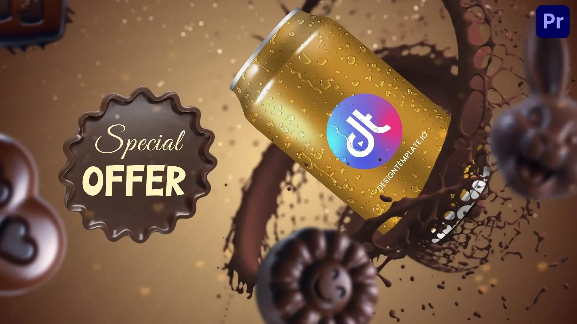 Chocolate Drink Intro Logo Animation